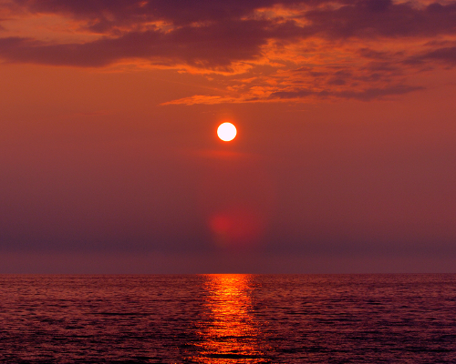 游水亭いさごや夕陽